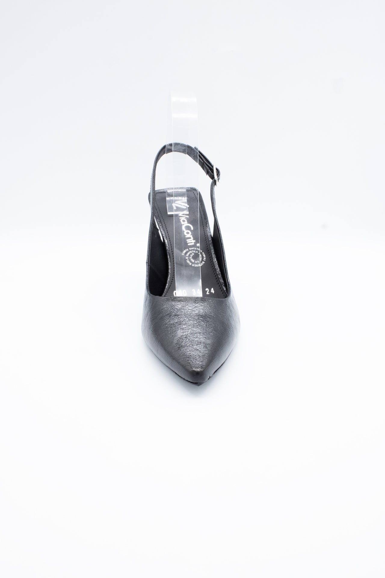 LARA Zapatilla destalonada Negro metálico