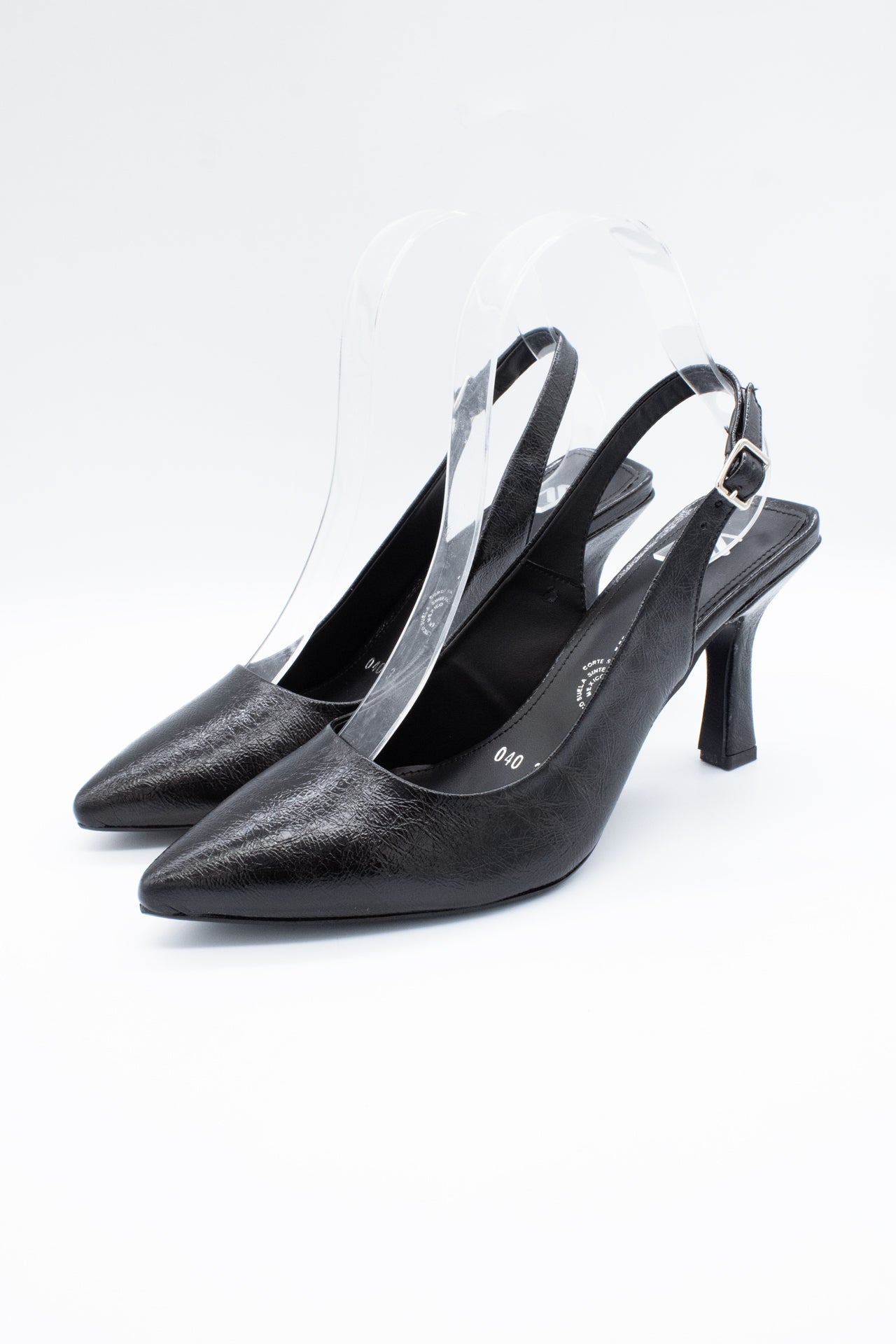 LARA Zapatilla destalonada Negro metálico