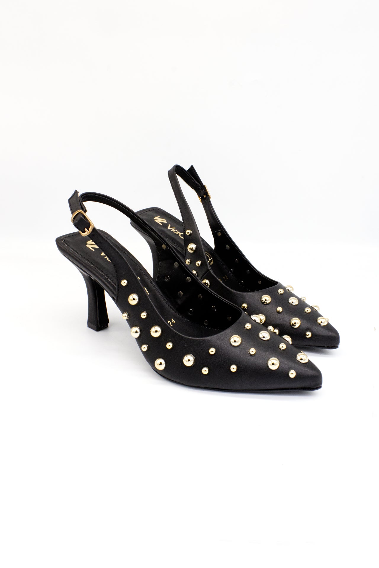 SYMPHONY zapatilla con remaches negro