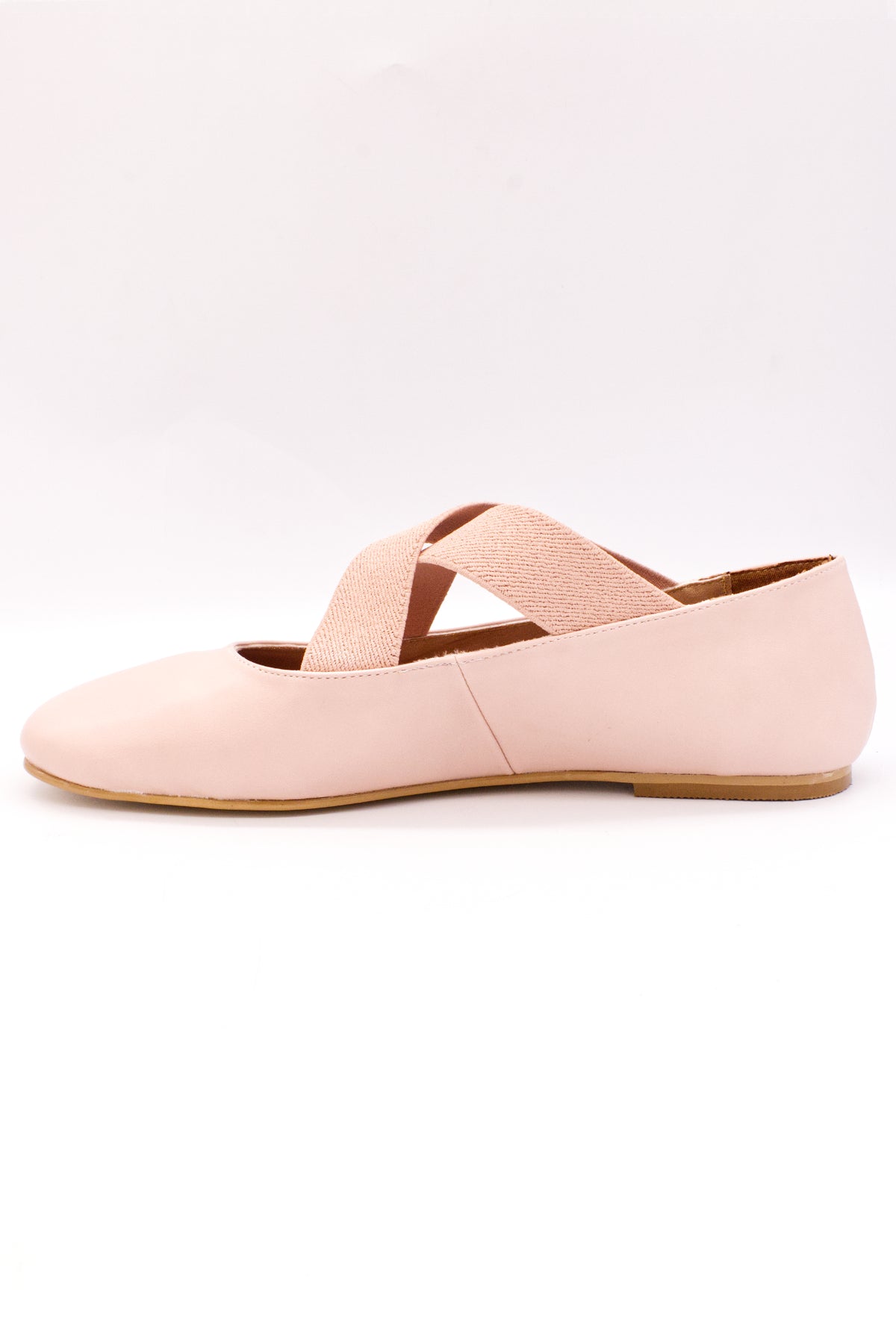 LIA balerina con elástico cruzado rosa