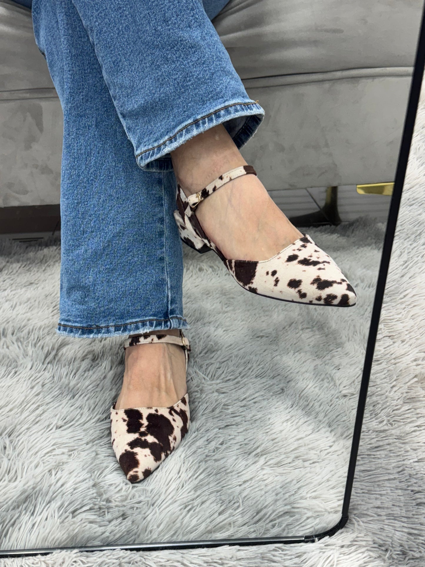 KARLA Zapatilla de piso vaca