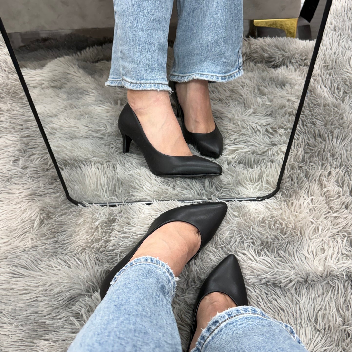 OLIVIA zapatilla con plantilla de confort Negro
