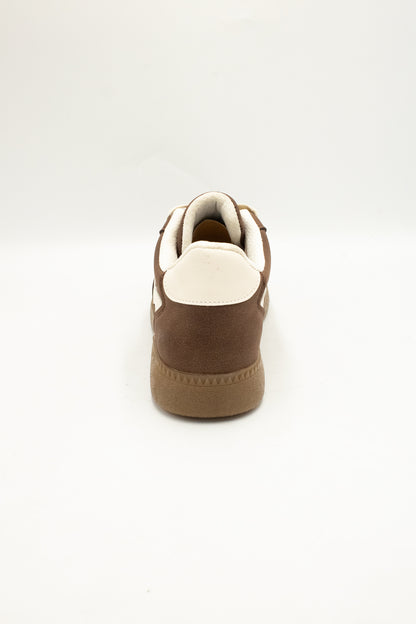MIKA Tenis con suela de goma cafe-beige