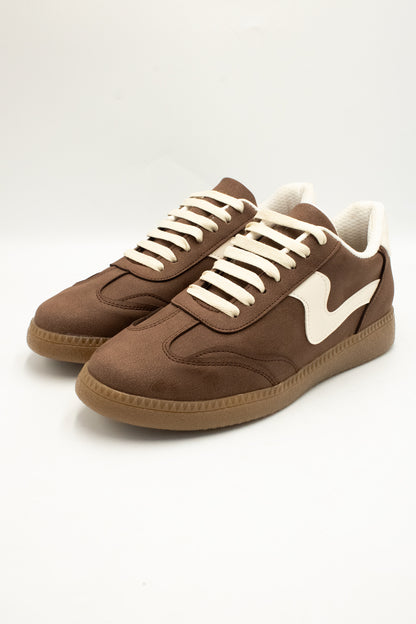MIKA Tenis con suela de goma cafe-beige