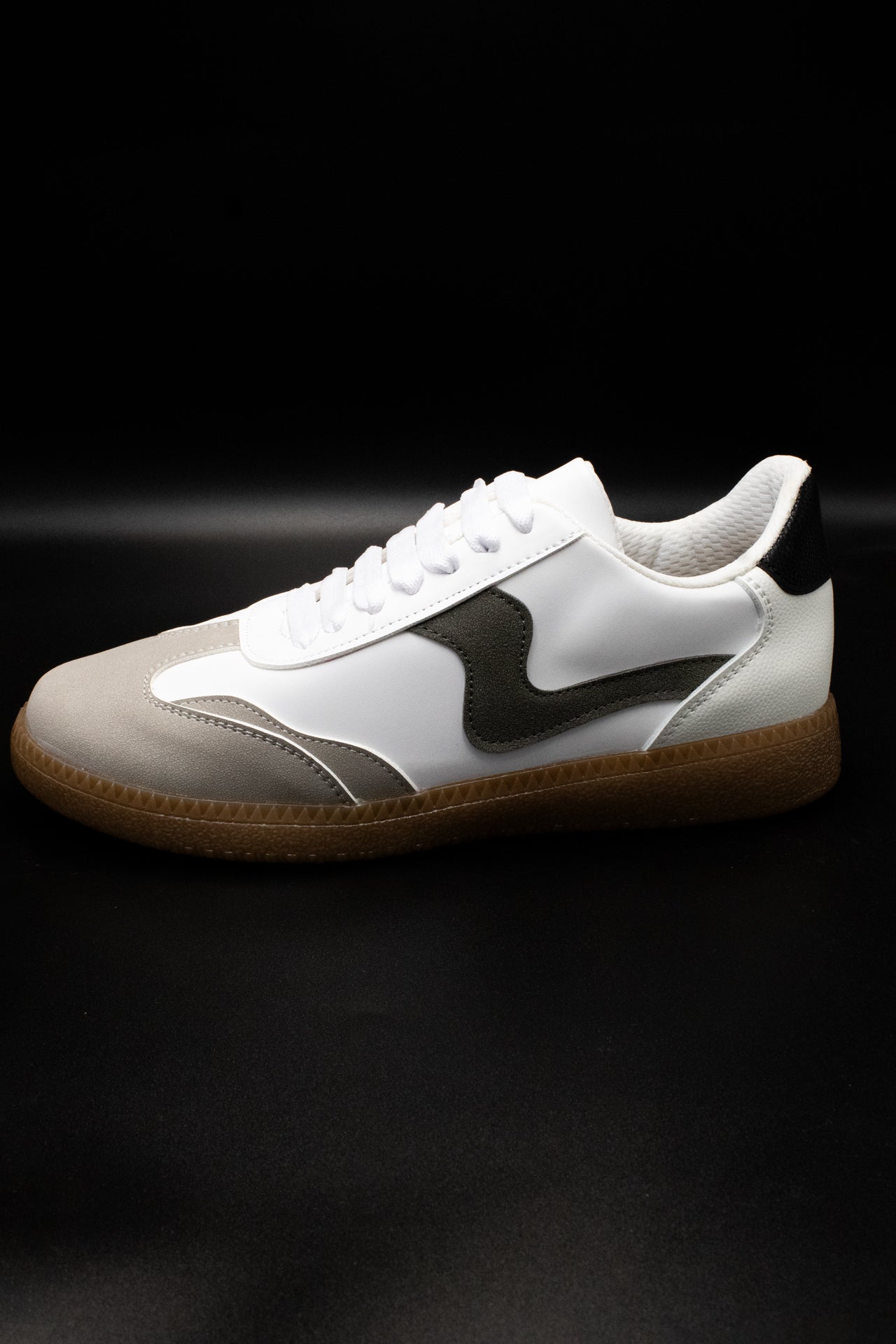 MIKA Tenis con suela de goma gris-blanco