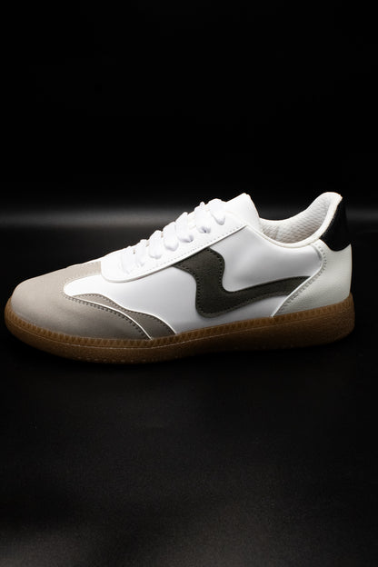 MIKA Tenis con suela de goma gris-blanco