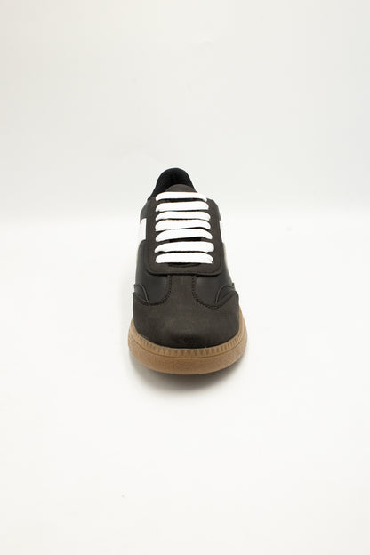 MIKA Tenis con suela de goma negro-blanco