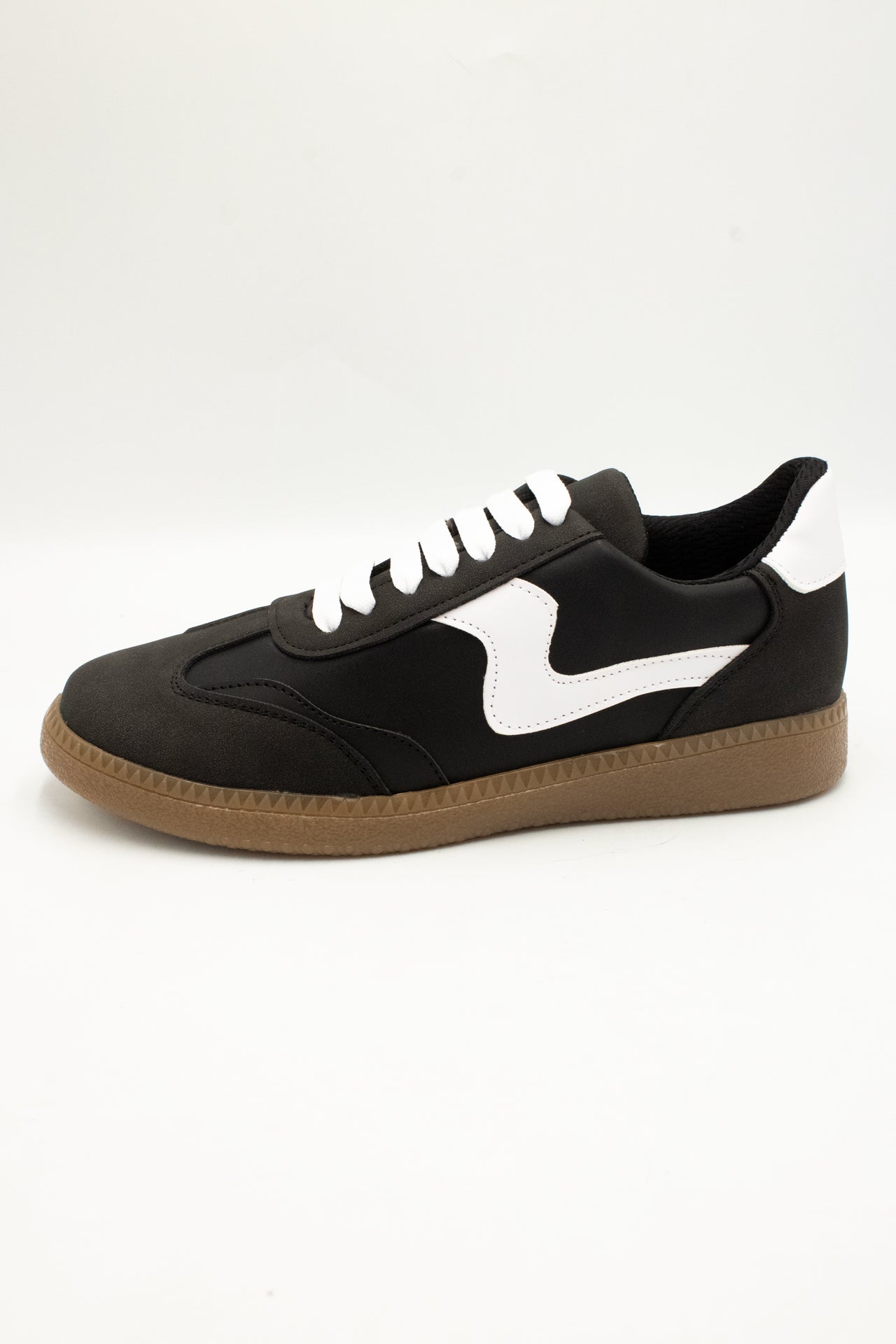 MIKA Tenis con suela de goma negro-blanco