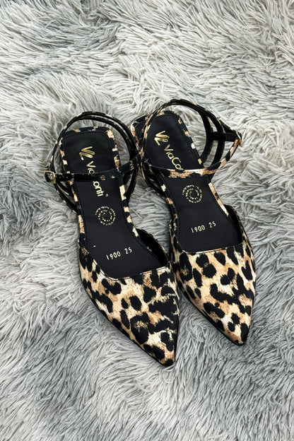 KARLA Zapatilla de piso leopardo