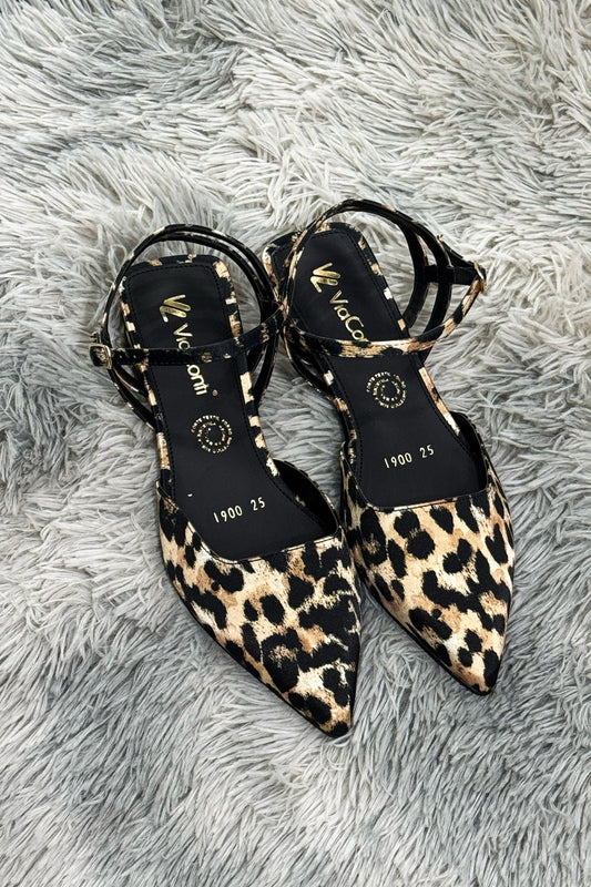KARLA Zapatilla de piso leopardo