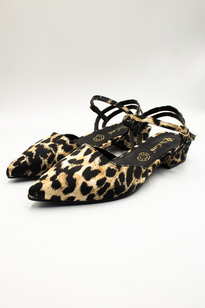 KARLA Zapatilla de piso leopardo
