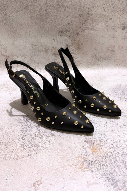 SYMPHONY zapatilla con remaches negro