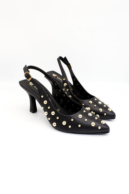 SYMPHONY zapatilla con remaches negro