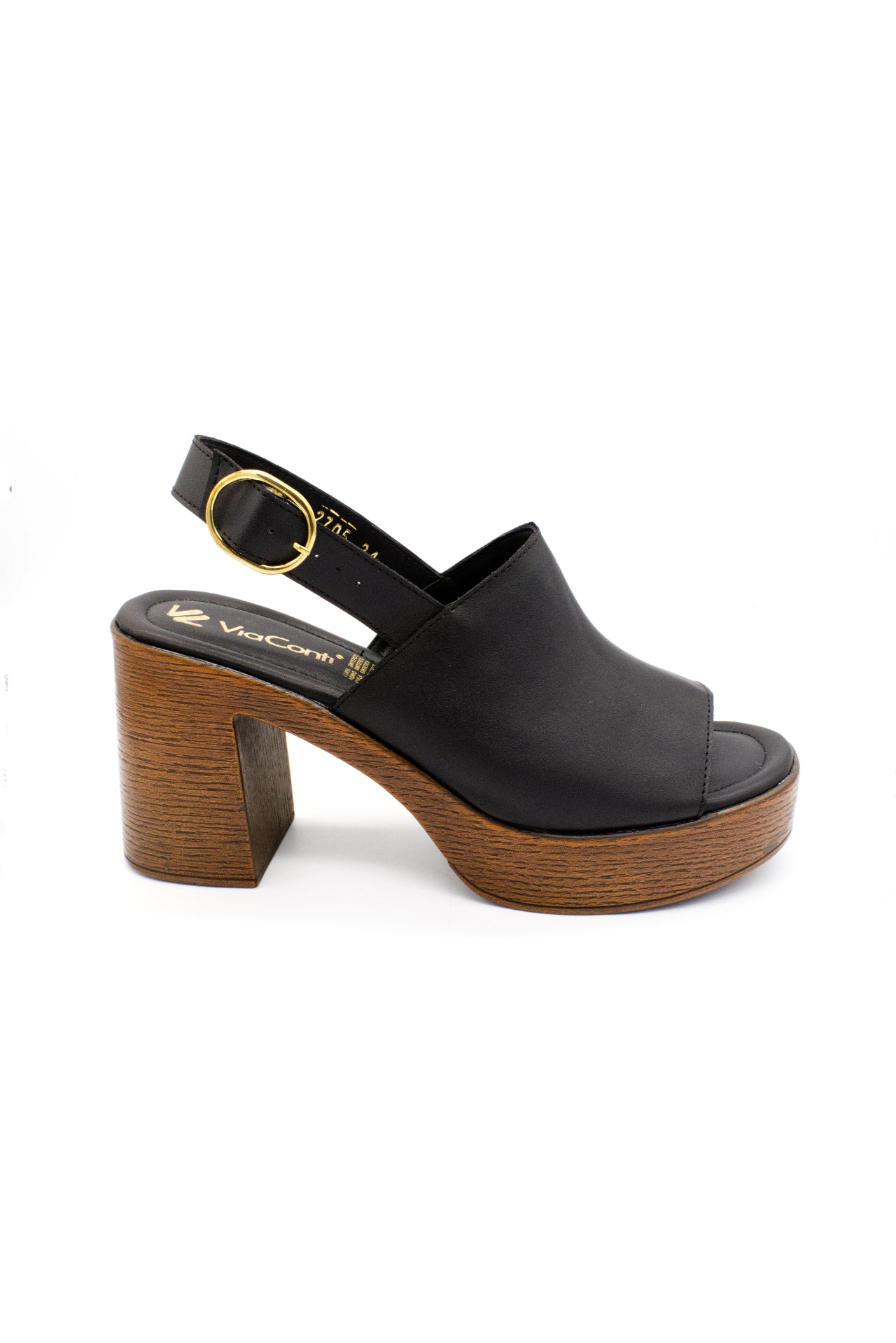 MARLEN sandalia con plataforma negro