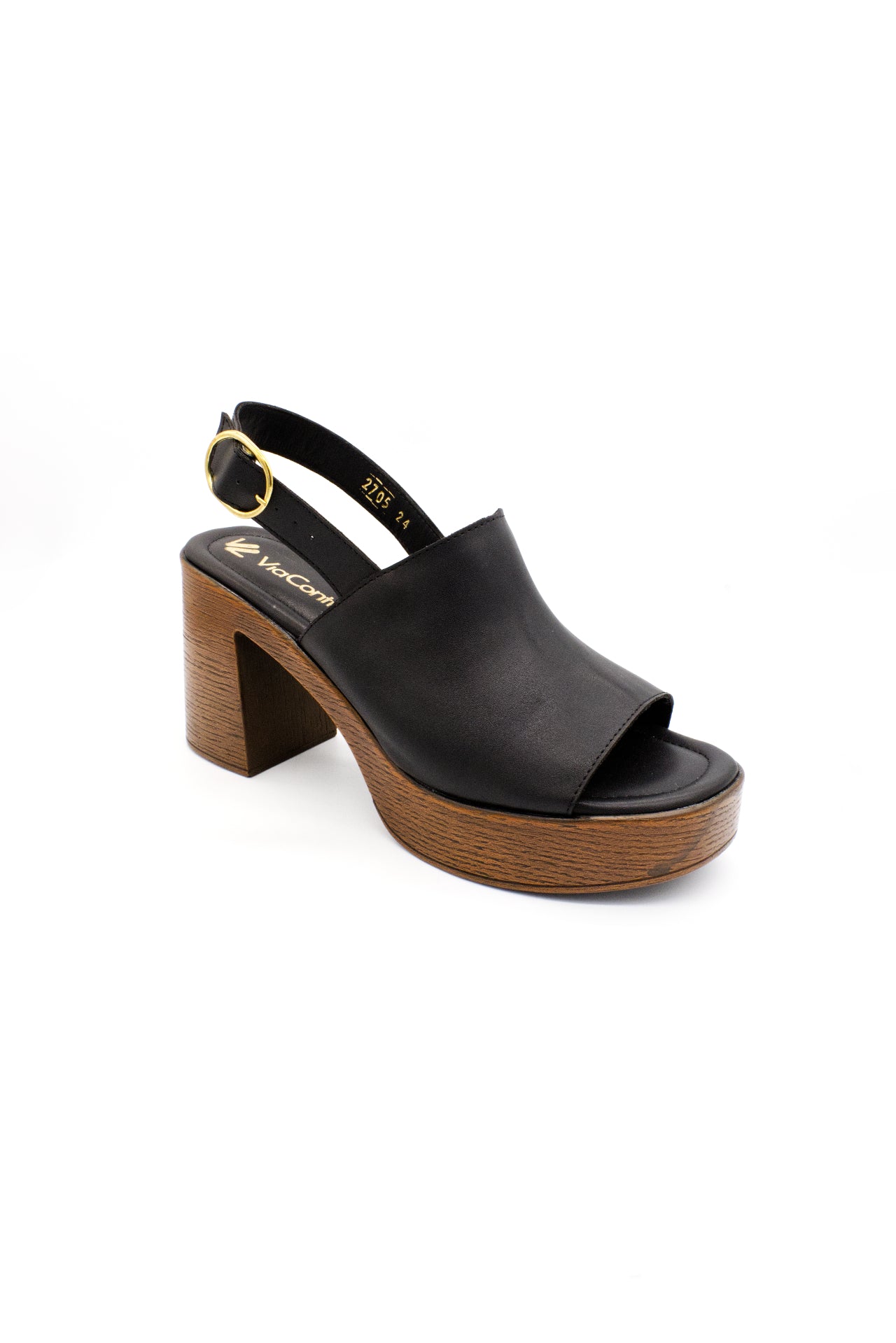 MARLEN sandalia con plataforma negro