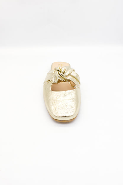 ROMINA mule con moño oro