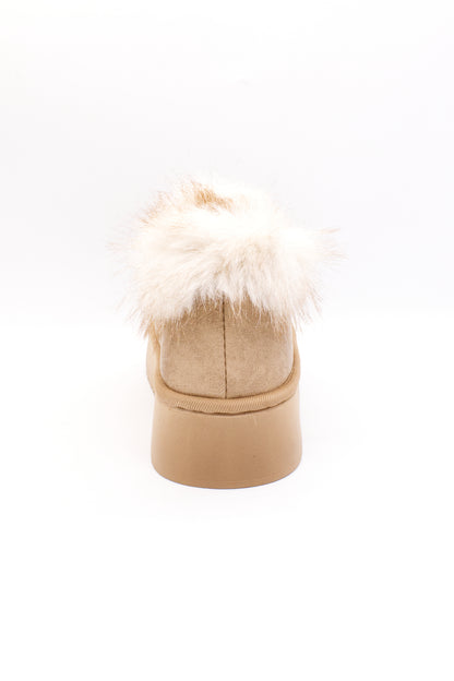 ELSA botín pantufla con peluche beige