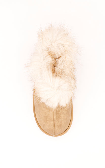 ELSA botín pantufla con peluche beige