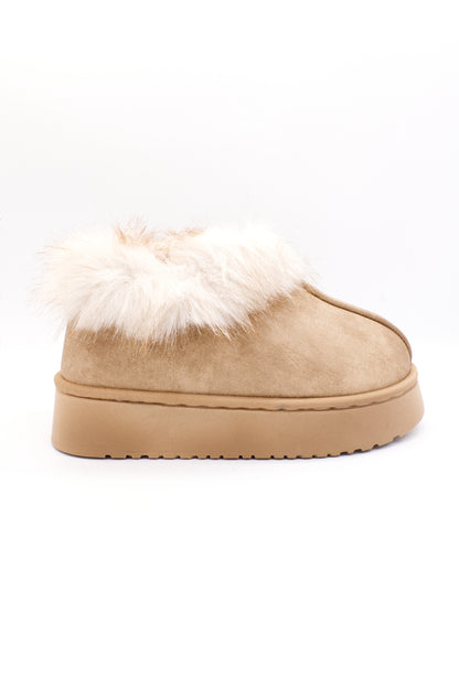 ELSA botín pantufla con peluche beige