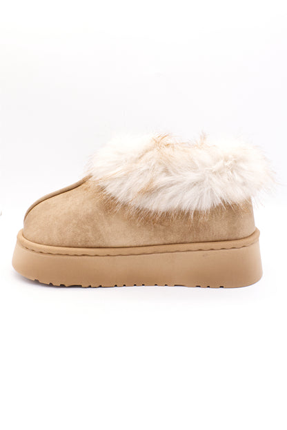 ELSA botín pantufla con peluche beige