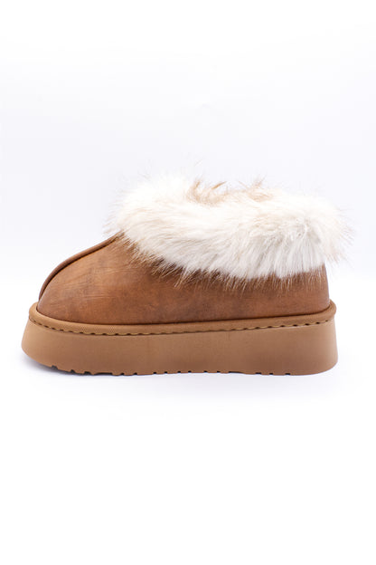 ELSA botín pantufla con peluche marrón