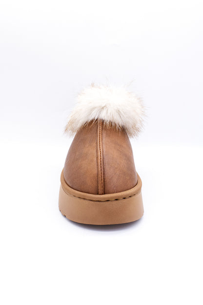 ELSA botín pantufla con peluche marrón