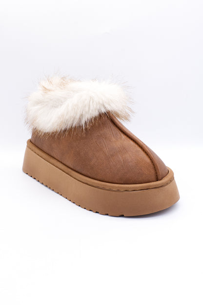 ELSA botín pantufla con peluche marrón