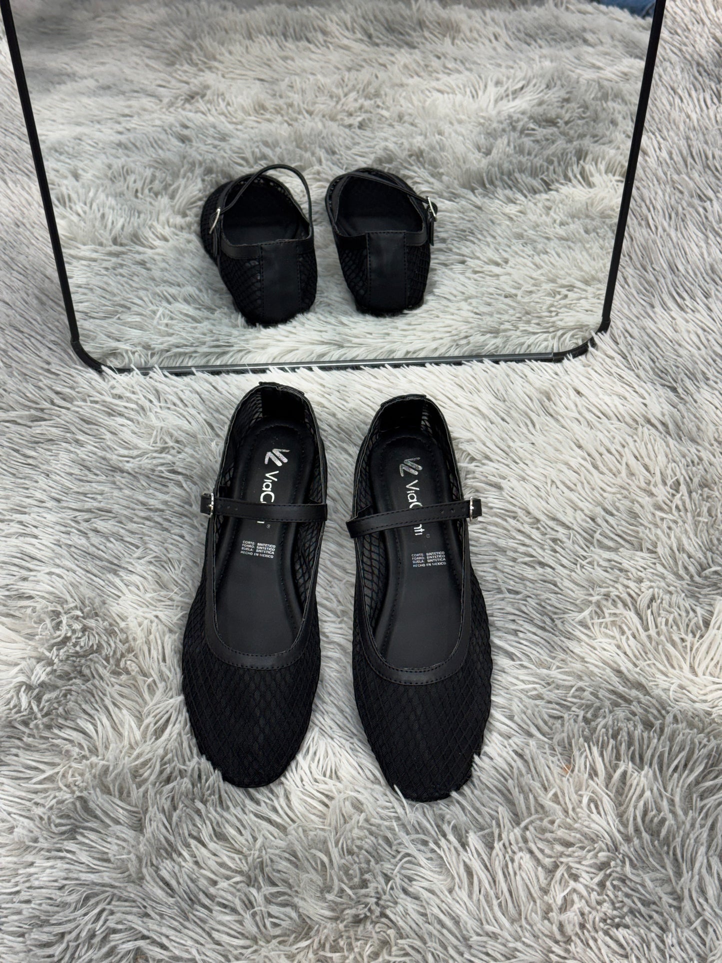 BALLE balerina de piso malla negro