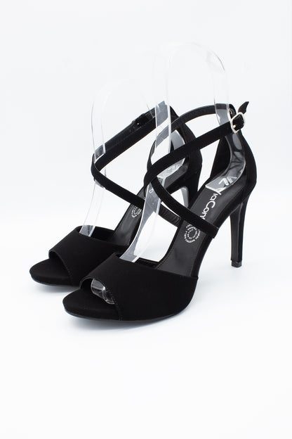 SILVANA Zapatilla de tacón Negro con talonera