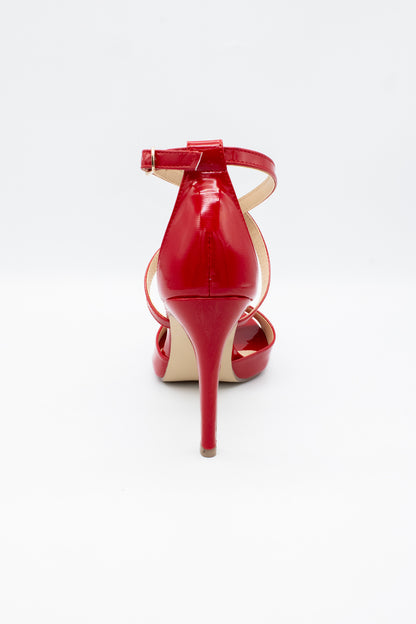 SILVANA Zapatilla de tacón Rojo con talonera