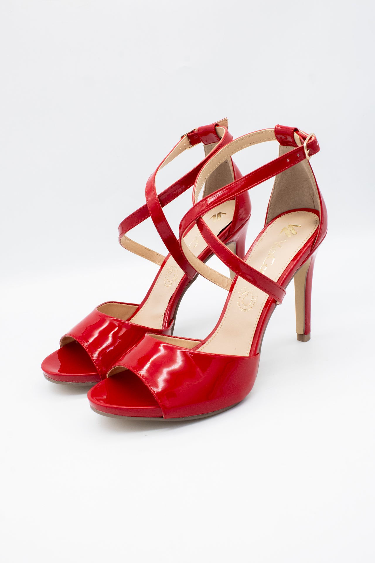 SILVANA Zapatilla de tacón Rojo con talonera