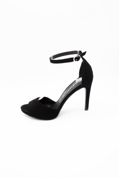 SAMANTA Zapatilla de tacón Negro con talonera