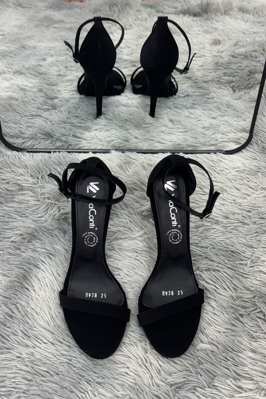 SUSIE Zapatilla de tacón Negro con talonera