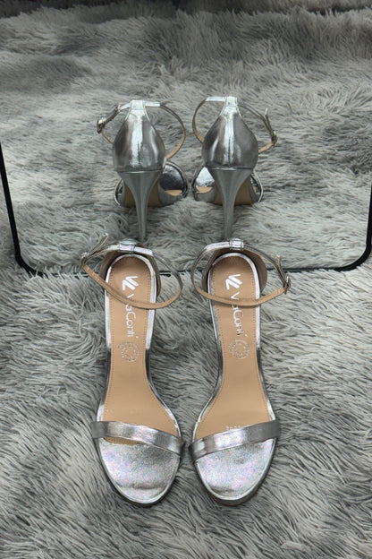 SUSIE Zapatilla de tacón Plata con talonera