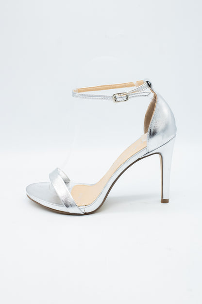 SUSIE Zapatilla de tacón Plata con talonera