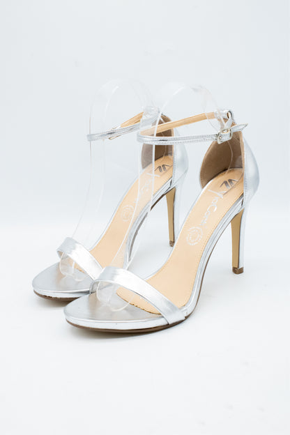 SUSIE Zapatilla de tacón Plata con talonera