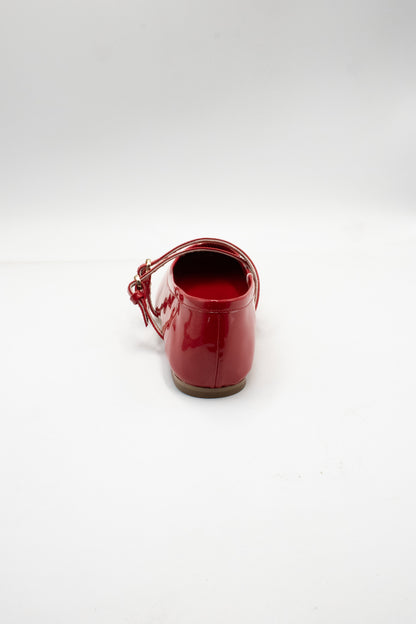 MELINA Zapatilla de piso rojo flama