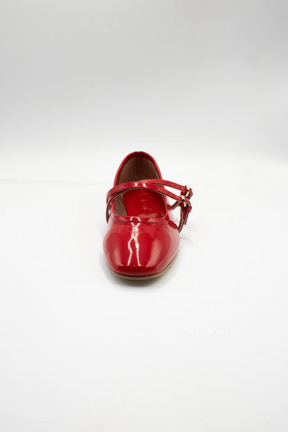 MELINA Zapatilla de piso rojo flama