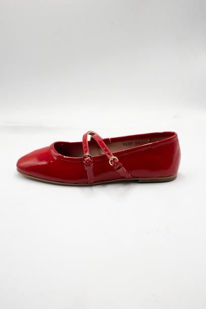 MELINA Zapatilla de piso rojo flama