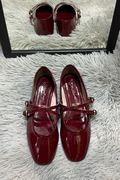 MELINA Zapatilla de piso tinto