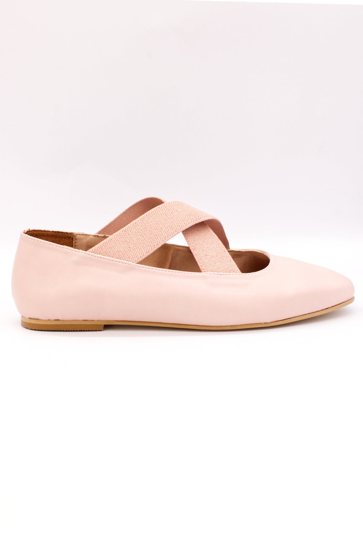 LIA balerina con elástico cruzado rosa