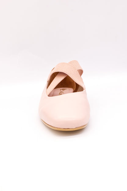 LIA balerina con elástico cruzado rosa