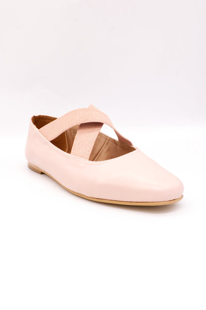 LIA balerina con elástico cruzado rosa