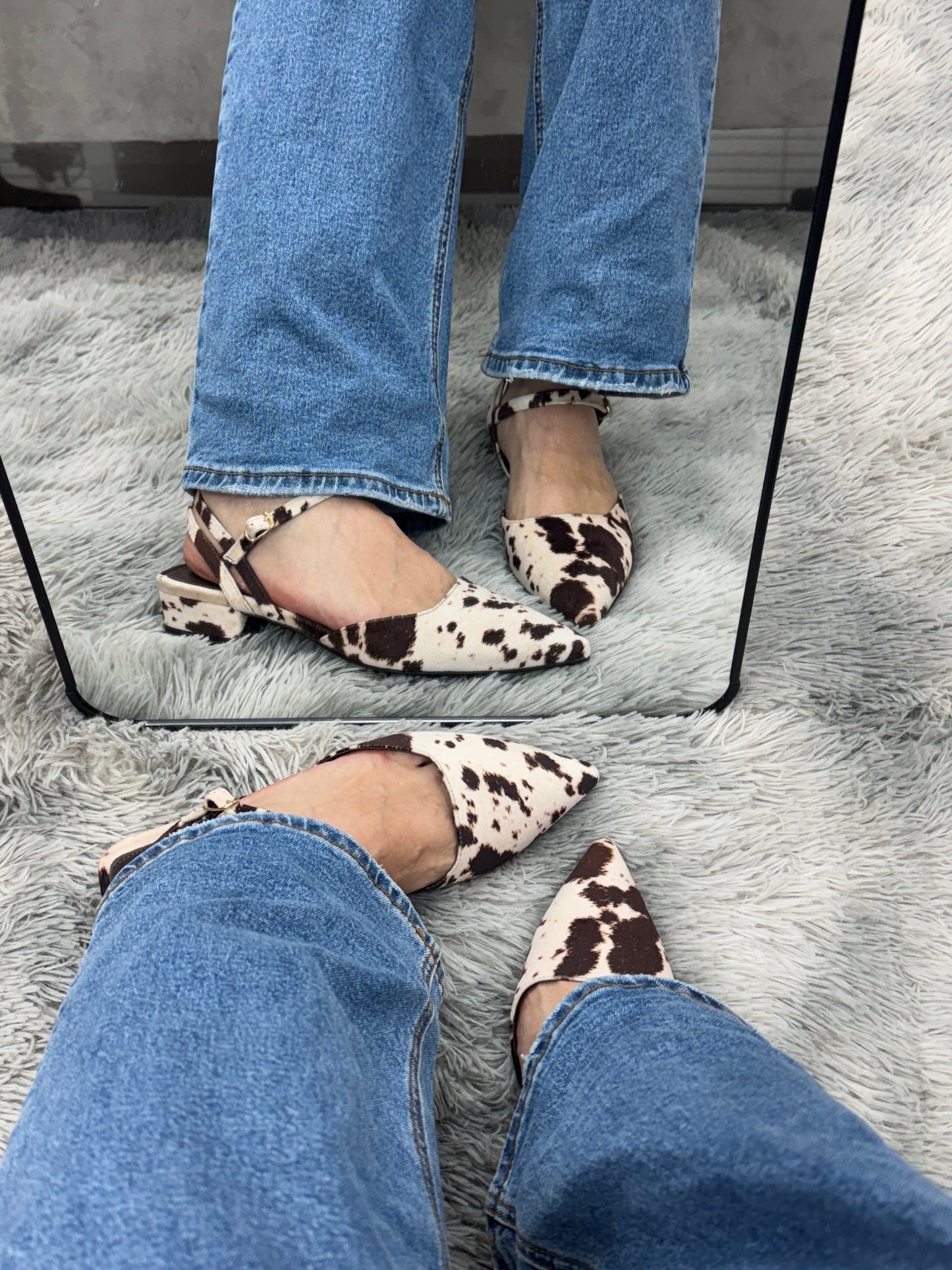 KARLA Zapatilla de piso vaca