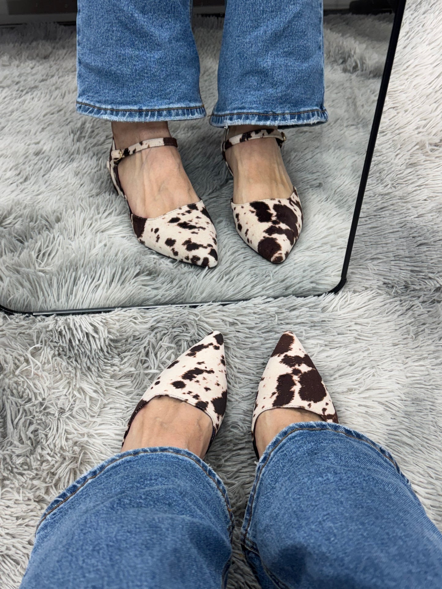 KARLA Zapatilla de piso vaca