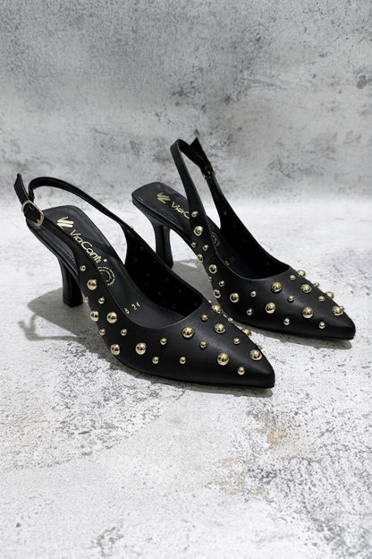 SYMPHONY zapatilla con remaches negro
