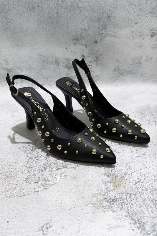 SYMPHONY zapatilla con remaches negro