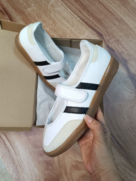 JANE Tenis flat blanco