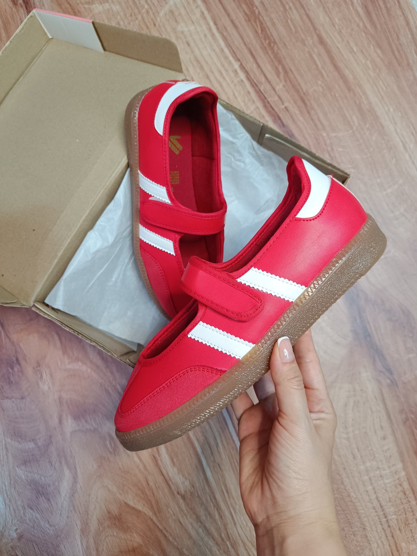 JANE Tenis flat rojo