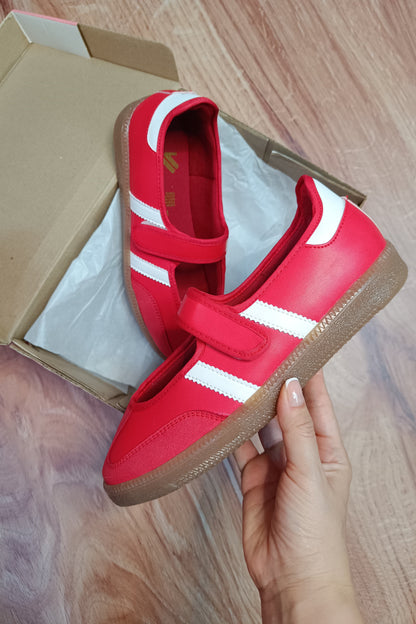 JANE Tenis flat rojo